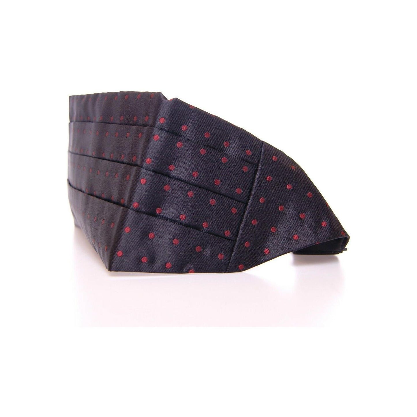 Dolce & Gabbana Elegant Silk Black Cummerbund with Red Polka Dots Dolce & Gabbana