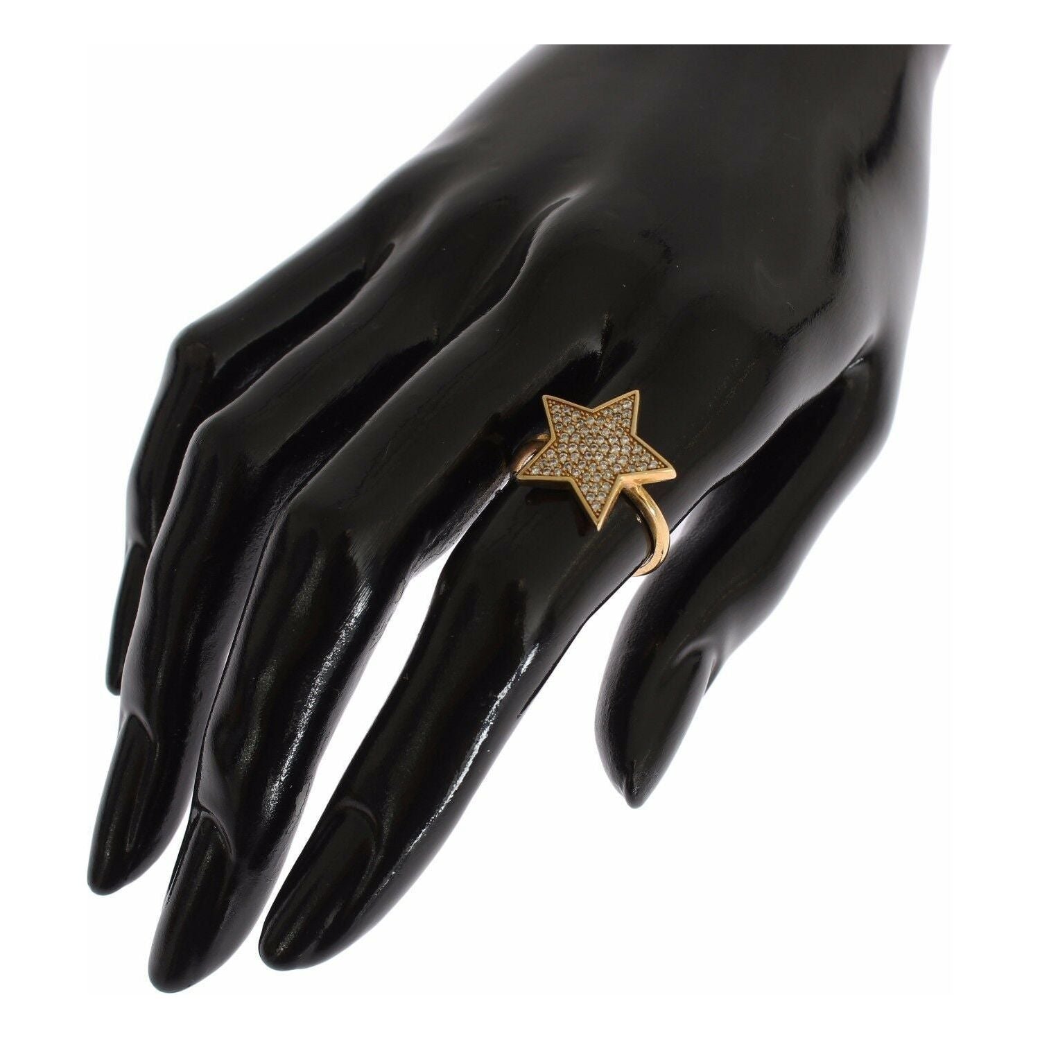 خاتم نيالايا الأنيق المصنوع من الفضة الإسترلينية المطلية بالذهب مع بلورات الزركونيوم