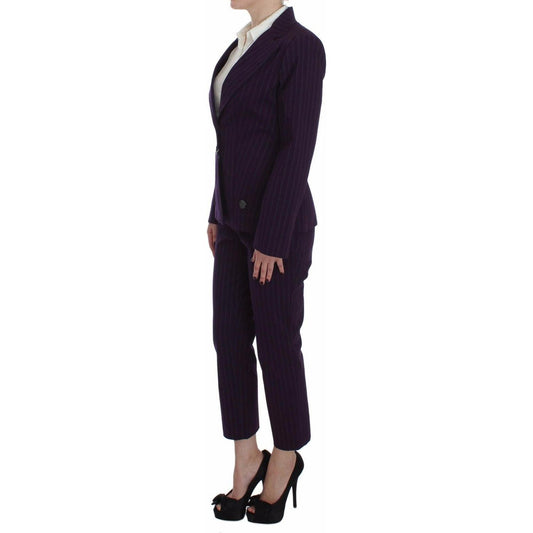 BENCIVENGA Elegant Striped Pant & Blazer Suit BENCIVENGA