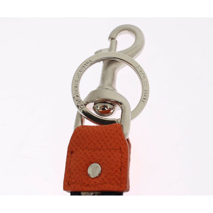 Dolce & Gabbana Multicolor Raffia Leather Clasp Finder Chain Keyring