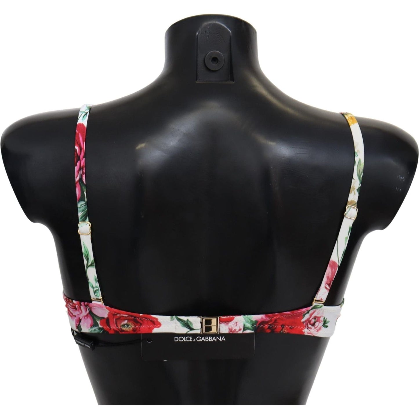 Dolce & Gabbana Elegant Floral Bikini Top – Summer Chic Dolce & Gabbana