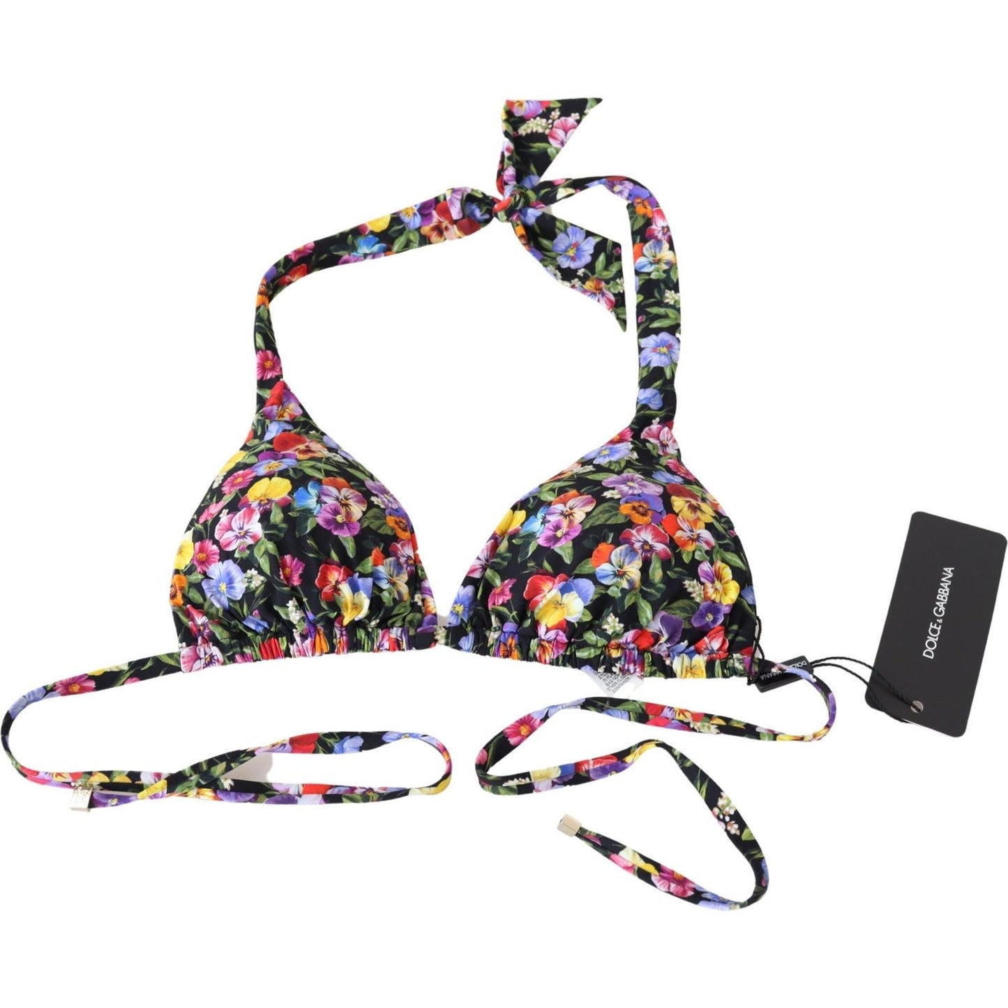 Dolce & Gabbana Chic Floral Printed Bikini Top Dolce & Gabbana