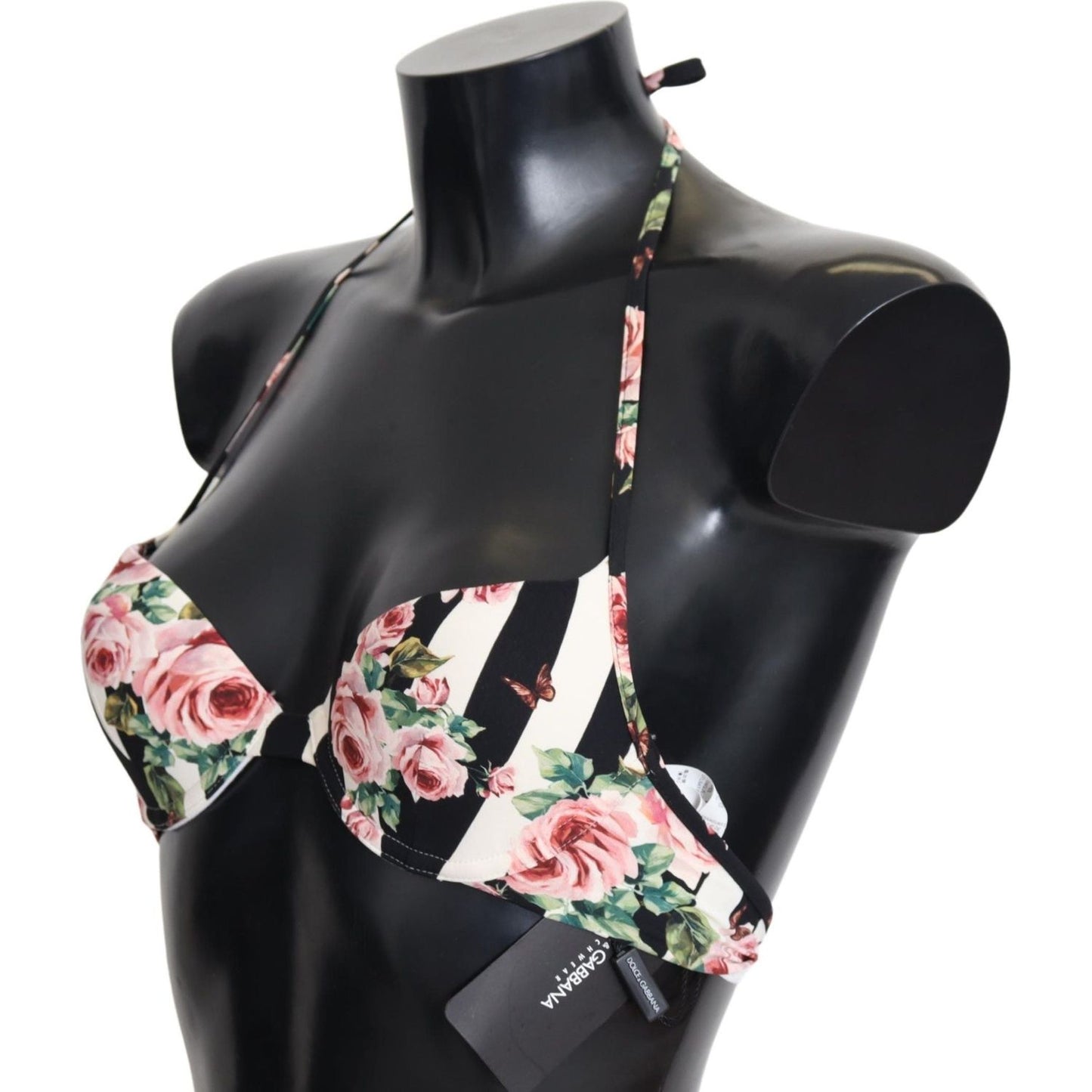 Dolce & Gabbana Elegant Rose Print Bikini Top Dolce & Gabbana