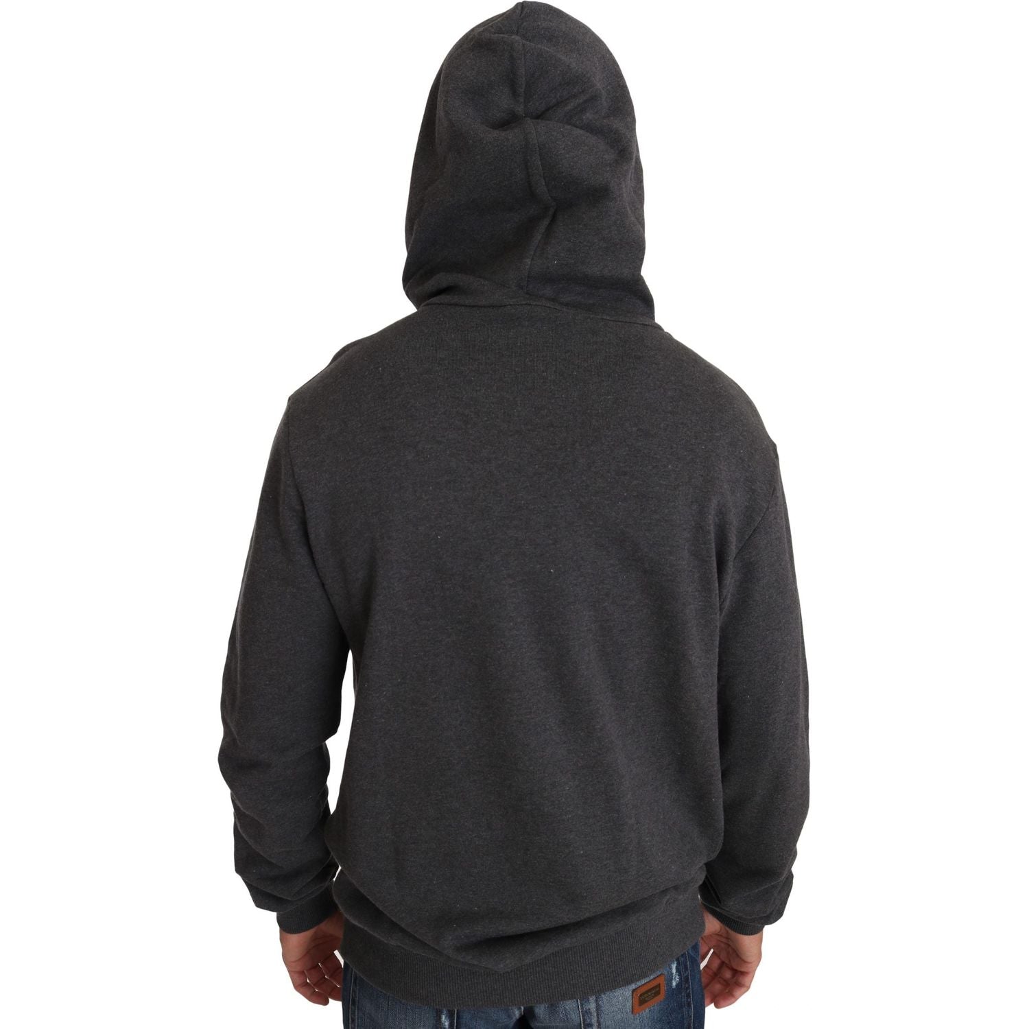 سترة دولتشي آند غابانا رمادية اللون مزينة بقلب كريستالي وبندقية