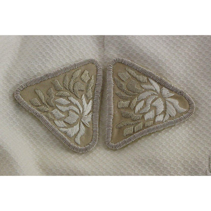 Andrea Incontri White Cotton Floral Embroidery Skirt