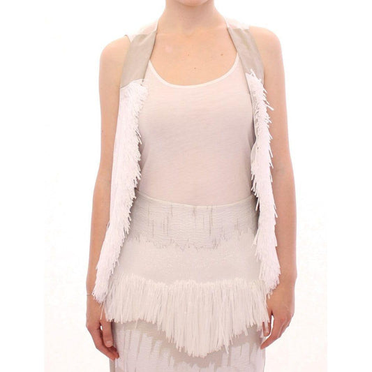 Arzu Kaprol Chic Fringed Open Back Vest Arzu Kaprol