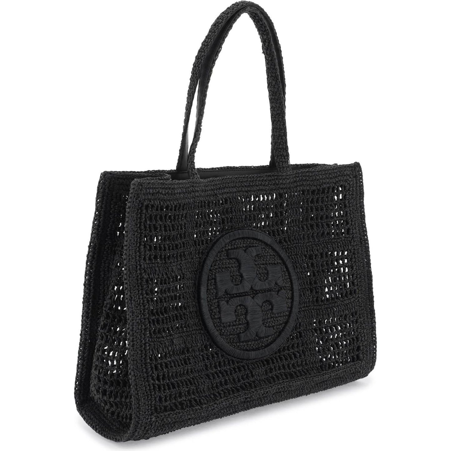 Tory Burch ella crochet raffia tote bag in