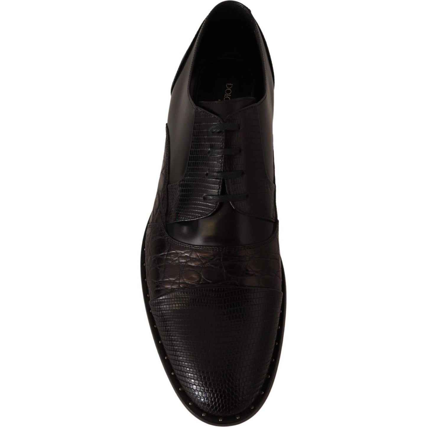 Dolce & Gabbana Elegant Black Derby Oxford Wingtips Dolce & Gabbana