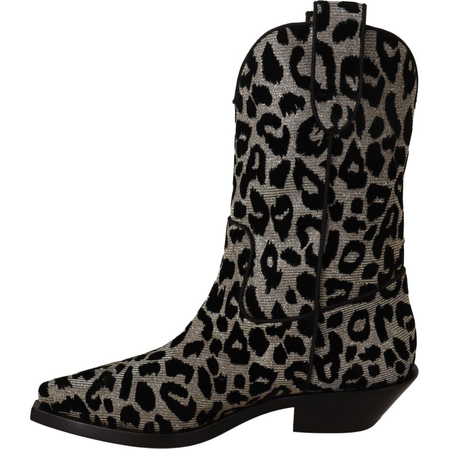 Dolce & Gabbana Elegant Leopard Print Mid Calf Boots Dolce & Gabbana