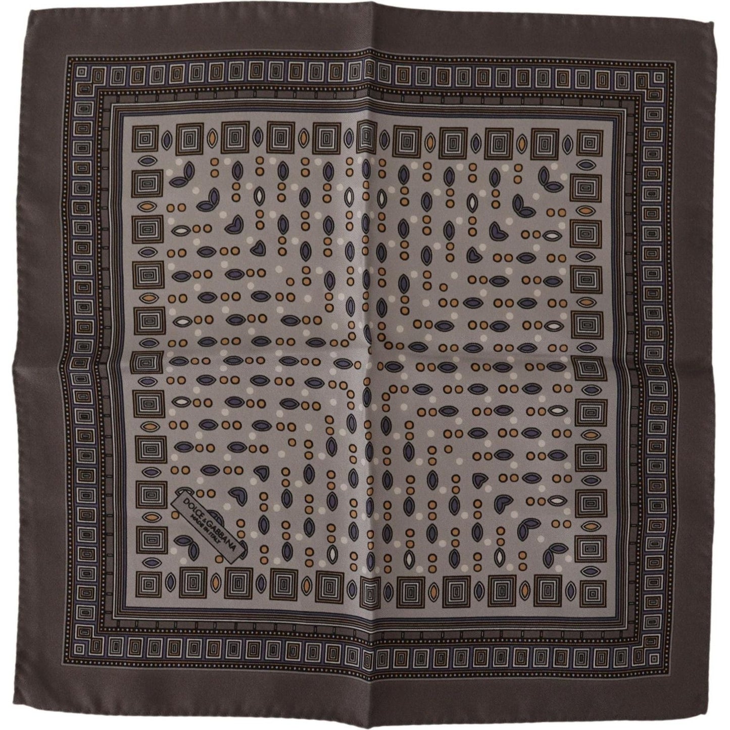 Dolce & Gabbana Elegant Silk Pocket Square in Rich Brown Dolce & Gabbana