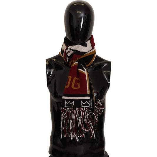 Dolce & Gabbana Elegant DG King Wool & Cashmere Scarf Wool Wrap Shawl Scarf Dolce & Gabbana