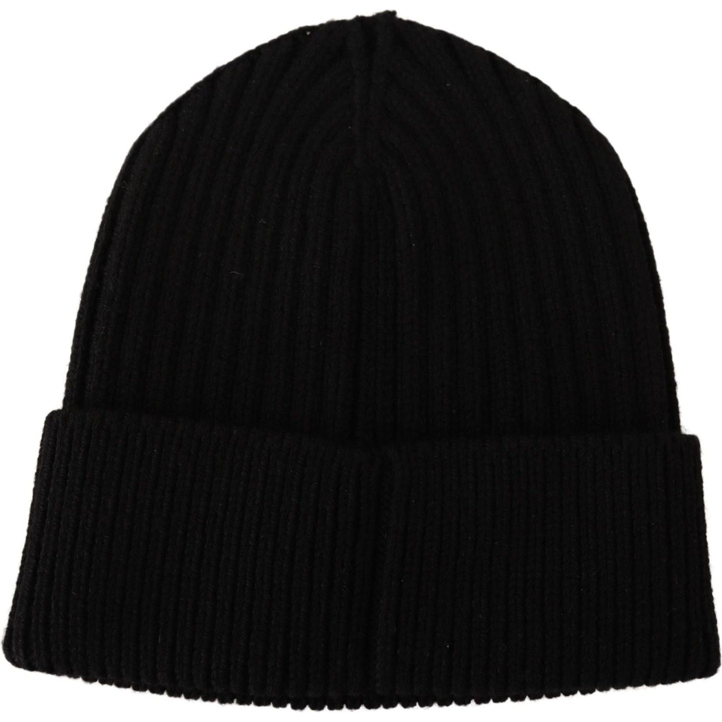 Dolce & Gabbana Elegant Cable Knit Wool Beanie with Fleece Liner Beanie Hat Dolce & Gabbana