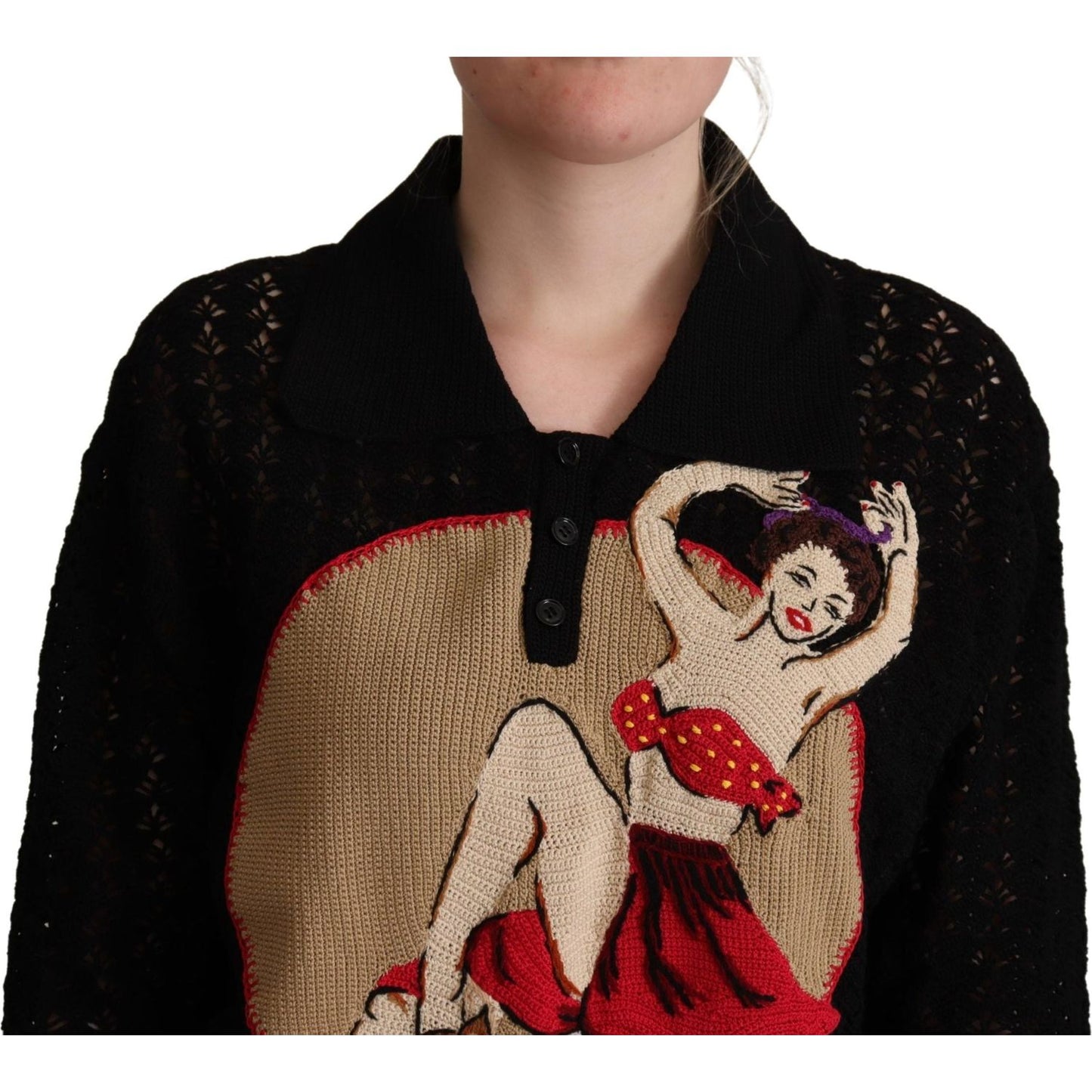 Dolce & Gabbana Embroidered Short Sleeve Luxury Sweater Dolce & Gabbana