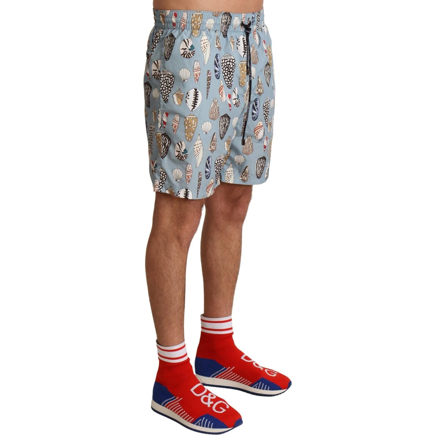 Dolce & Gabbana Elegant Seashell Print Swim Trunks Dolce & Gabbana