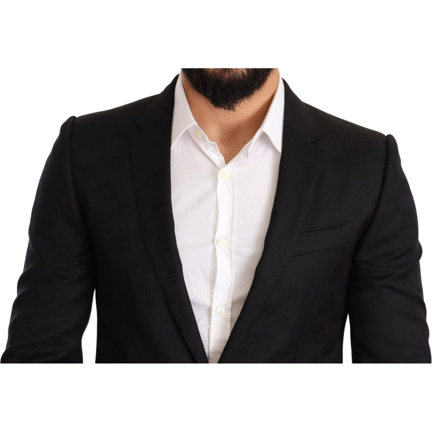 Dolce & Gabbana Elegant Martini Black Wool Suit Dolce & Gabbana