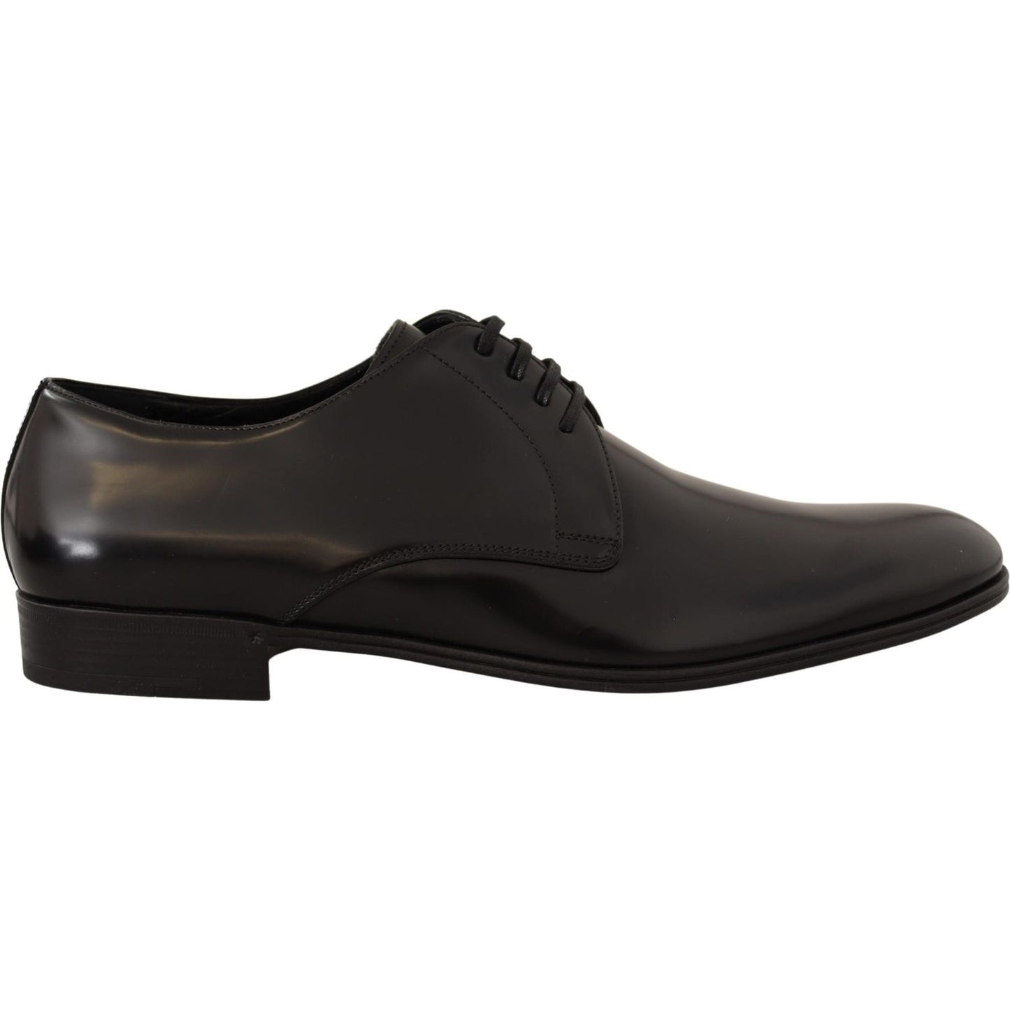 Dolce & Gabbana Elegant Black Leather Derby Shoes Dress Shoes Dolce & Gabbana