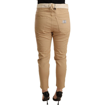 CYCLE Beige Mid Waist Slim Fit Skinny Stretch Trouser CYCLE