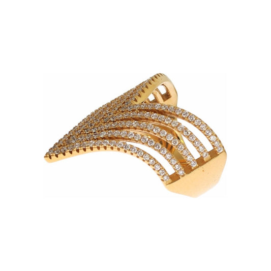 Nialaya Glamorous Gold Plated Crystal Ring Nialaya