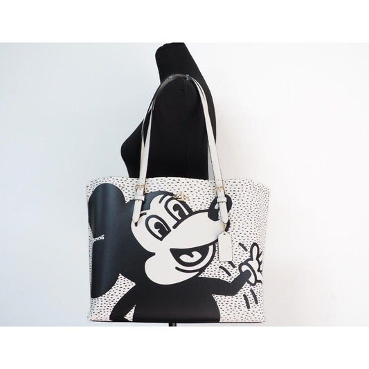 COACH (C6978) Mickey Mouse X Keith Haring Mollie Large Leather Shoulder Tote Bag WOMAN TOTES COACH