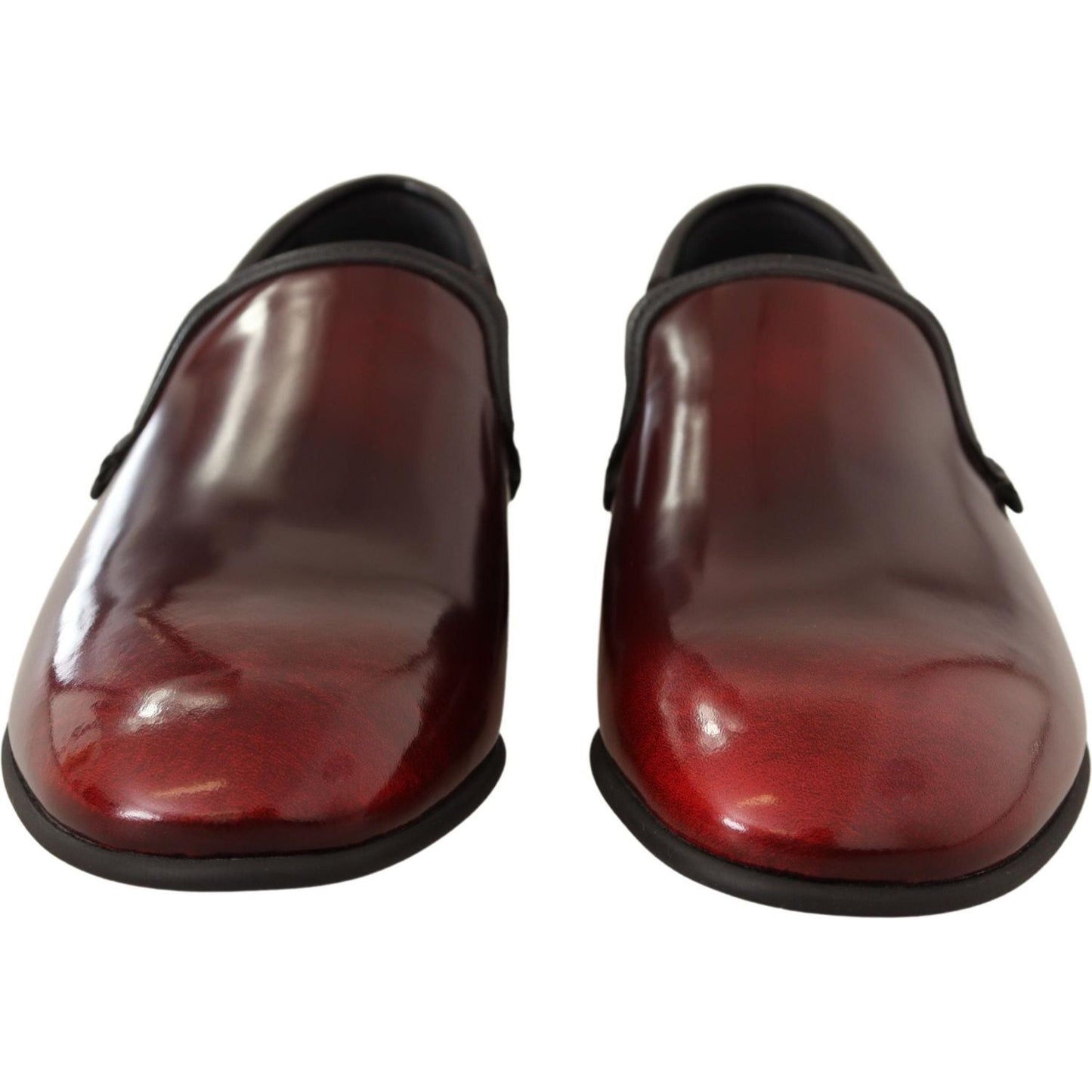 Dolce & Gabbana Elegant Bordeaux Leather Loafers Dolce & Gabbana