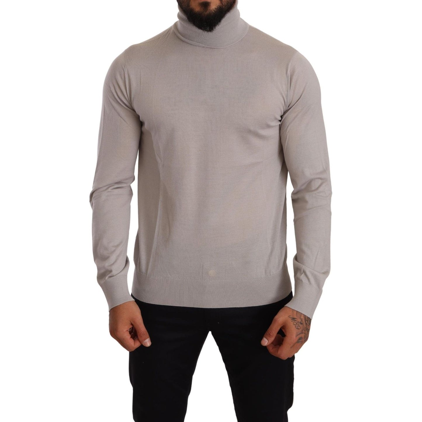 Dolce & Gabbana Elegant Light Blue Cashmere Turtleneck Sweater Dolce & Gabbana