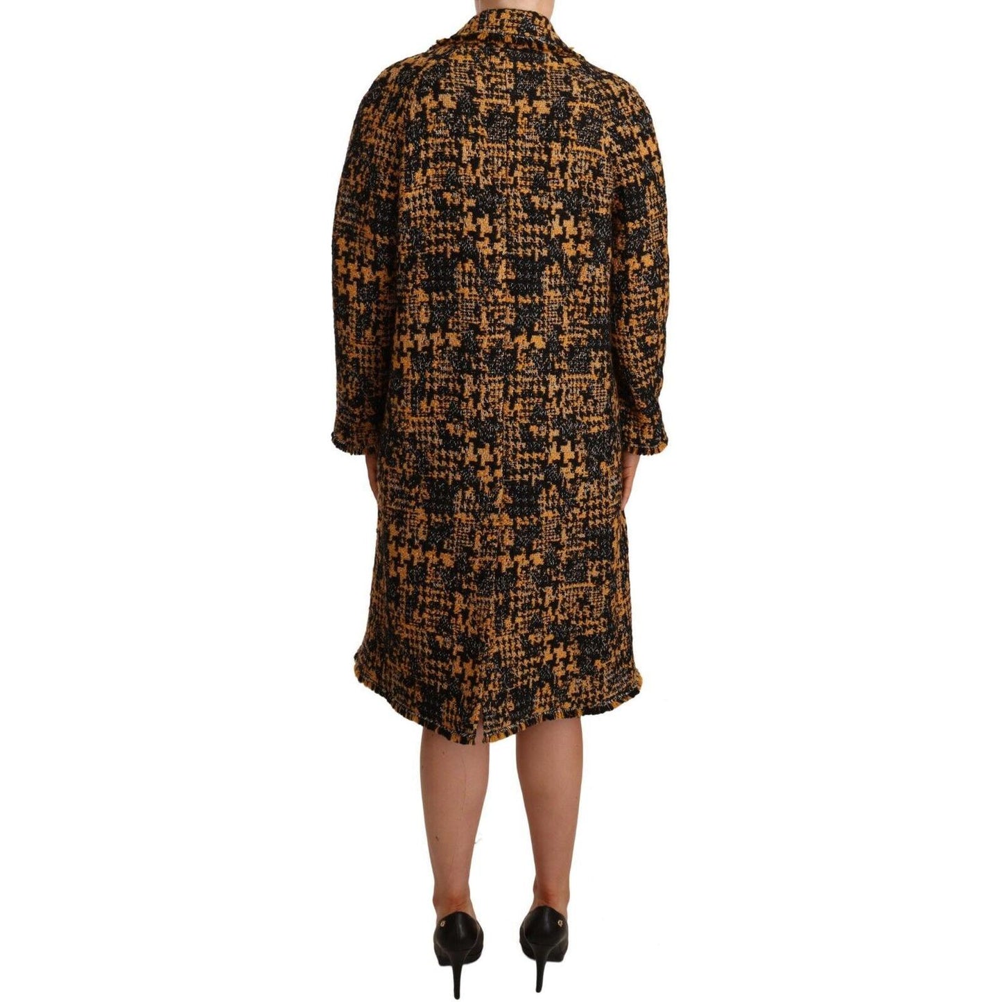 Dolce & Gabbana Multicolor Notch Lapel Long Cardigan Coat WOMAN COATS & JACKETS Dolce & Gabbana