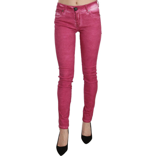 Dolce & Gabbana Chic Pink Mid Waist Skinny Pants Jeans & Pants Dolce & Gabbana