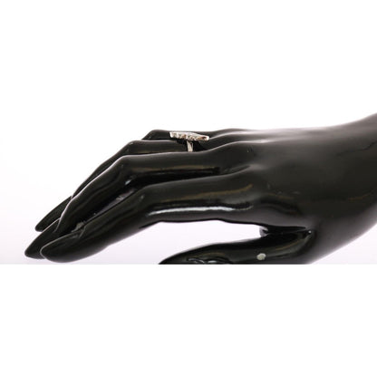 Nialaya Silver Womens Wing Clear CZ 925 Silver Ring