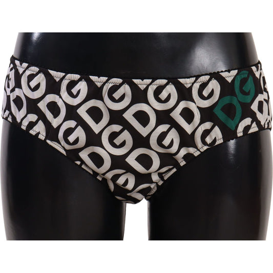 Dolce & Gabbana Chic Black & White DG Logo Print Bottoms WOMAN SWIMWEAR Dolce & Gabbana