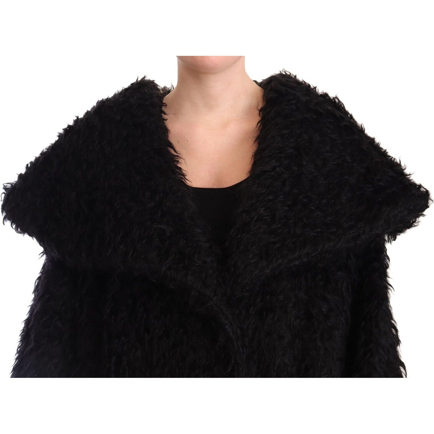 Dolce & Gabbana Sleek Runway Fur Cape Trench Jacket Dolce & Gabbana