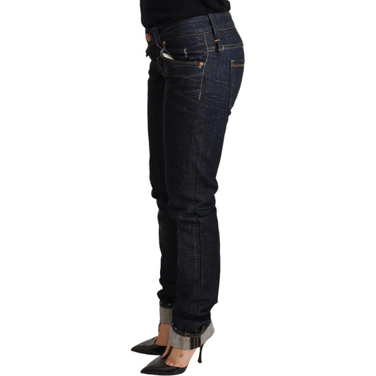 Acht Elegant Low Waist Skinny Dark Blue Jeans Jeans & Pants Acht