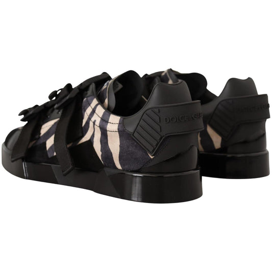 Dolce & Gabbana Zebra Suede Low Top Fashion Sneakers MAN SNEAKERS Dolce & Gabbana