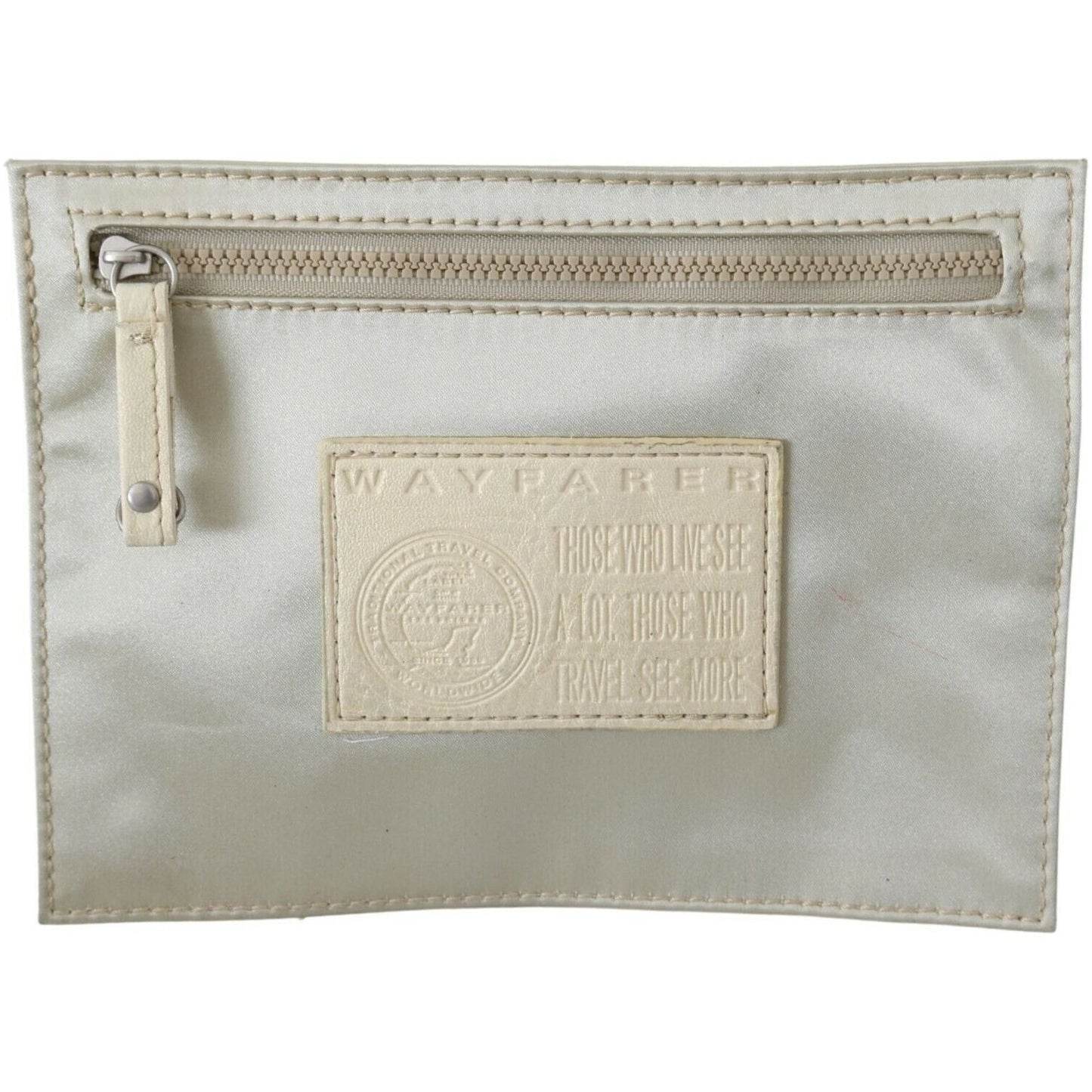 WAYFARER White Zippered Coin Holder Wallet WAYFARER