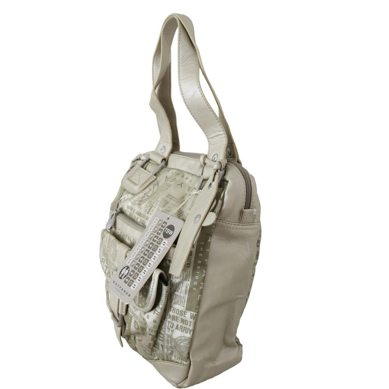 Front view with bag zipped and handles upright.