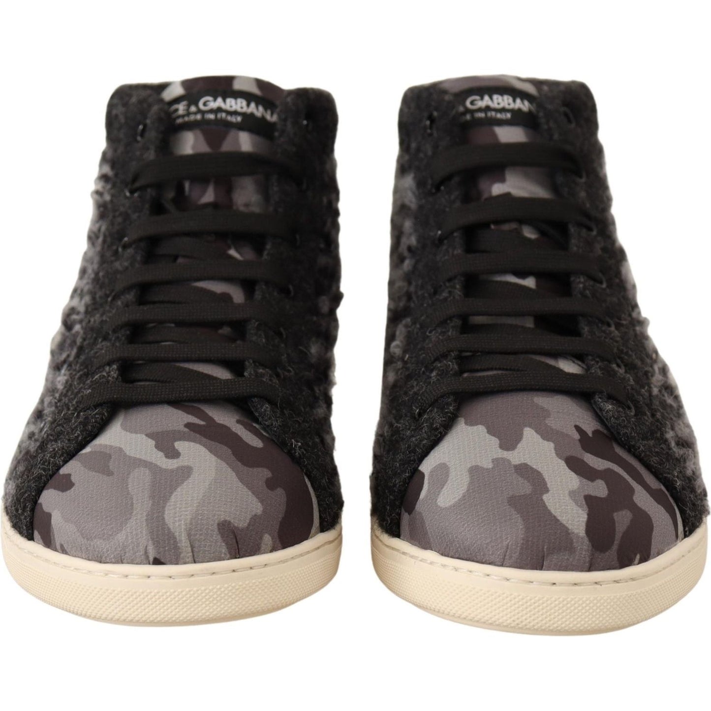 Dolce & Gabbana Elegant Gray High Top Sneakers MAN SNEAKERS Dolce & Gabbana