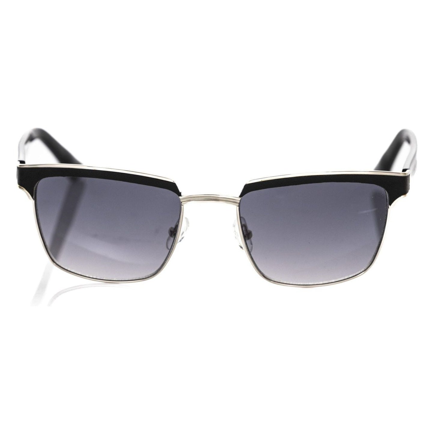 Frankie Morello Black Metallic Fiber Men Sunglass Frankie Morello