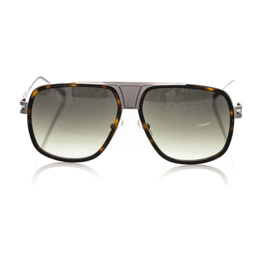 Frankie Morello Brown Metallic Fiber Men Sunglass Frankie Morello