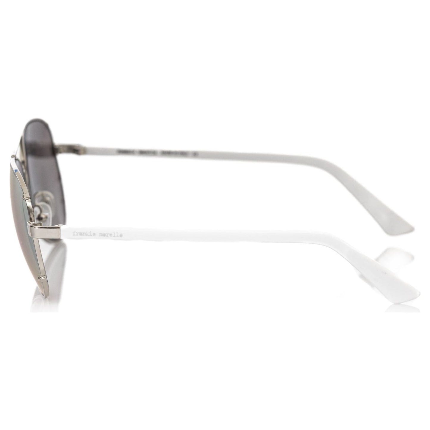 Frankie Morello Silver Metallic Men Sunglass Frankie Morello