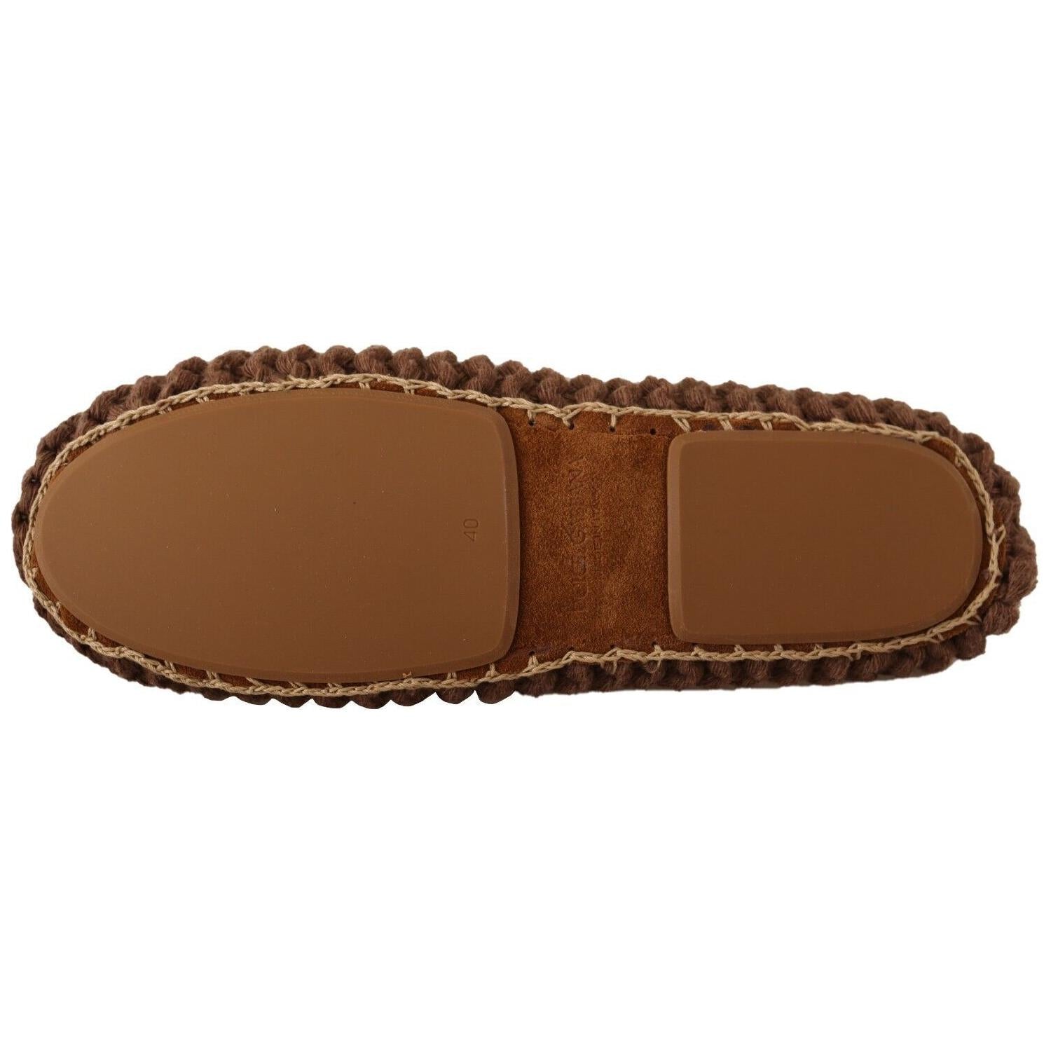 حذاء باليرينا أنيق من الصوف المحبوك من دولتشي آند غابانا