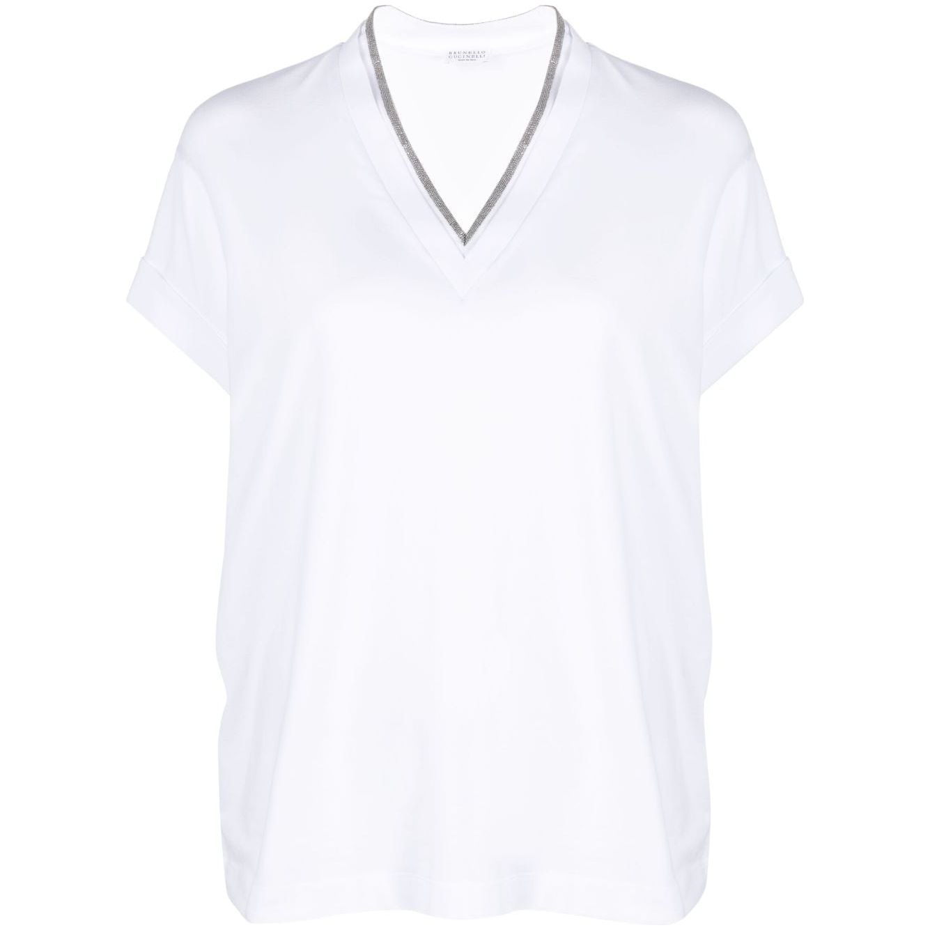 Brunello Cucinelli T-shirts and Polos White Topwear Brunello Cucinelli