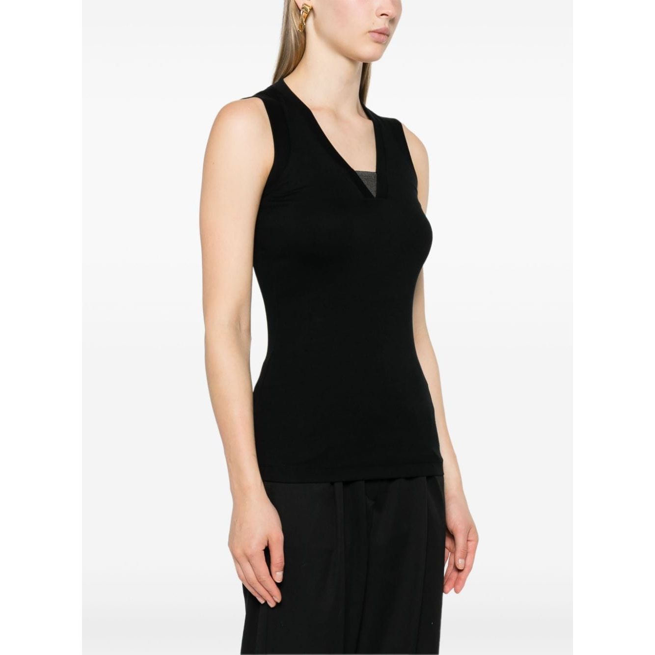 Brunello Cucinelli Top Black Topwear Brunello Cucinelli