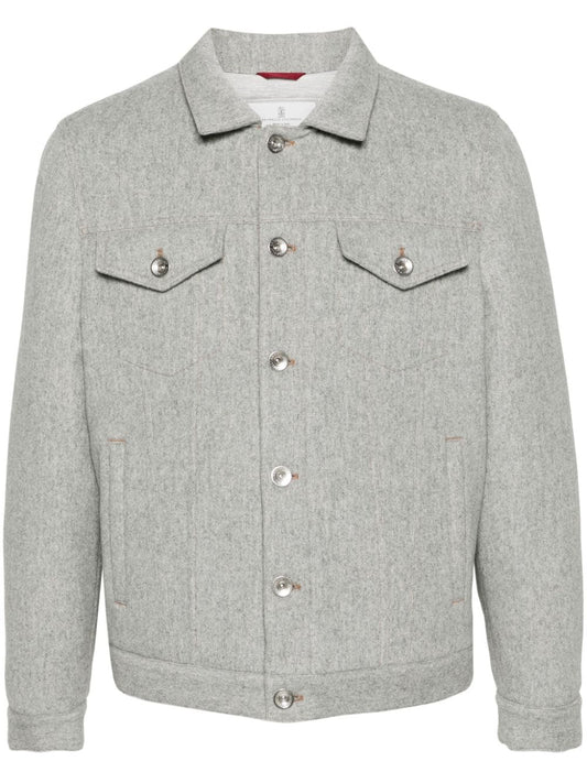 Brunello Cucinelli Brunello Cucinelli Coats Light Grey Jackets Brunello Cucinelli