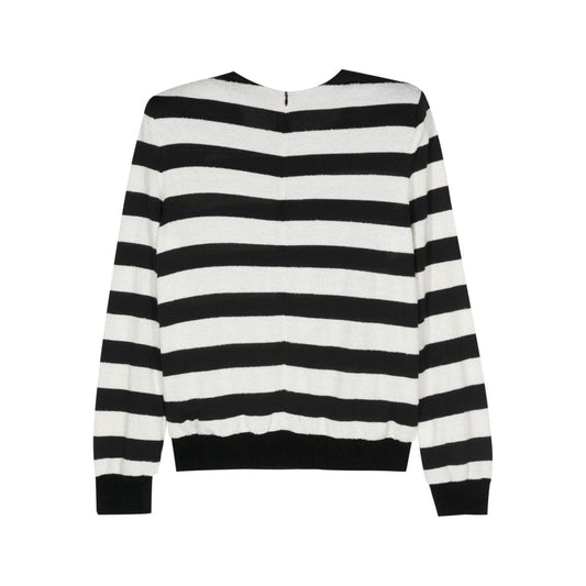 Balmain Striped Sweater Topwear Balmain Black