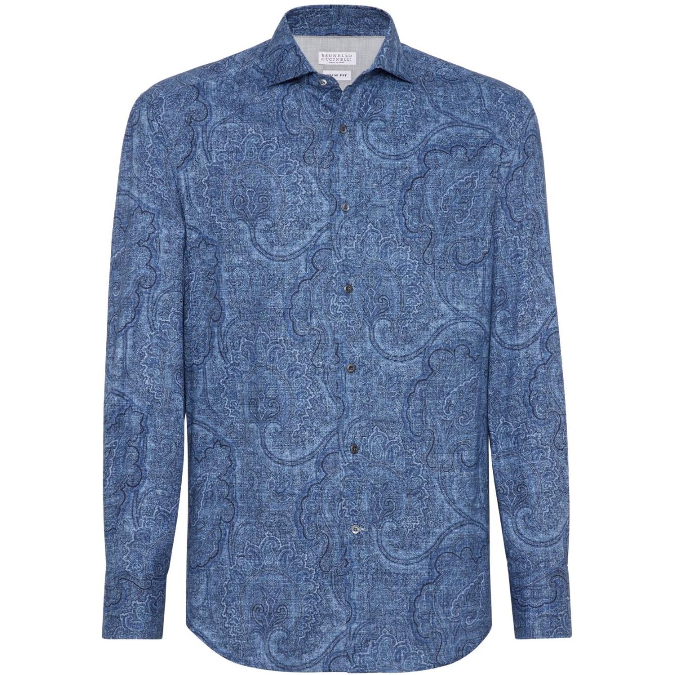 Brunello Cucinelli Shirts Blue Shirts Brunello Cucinelli