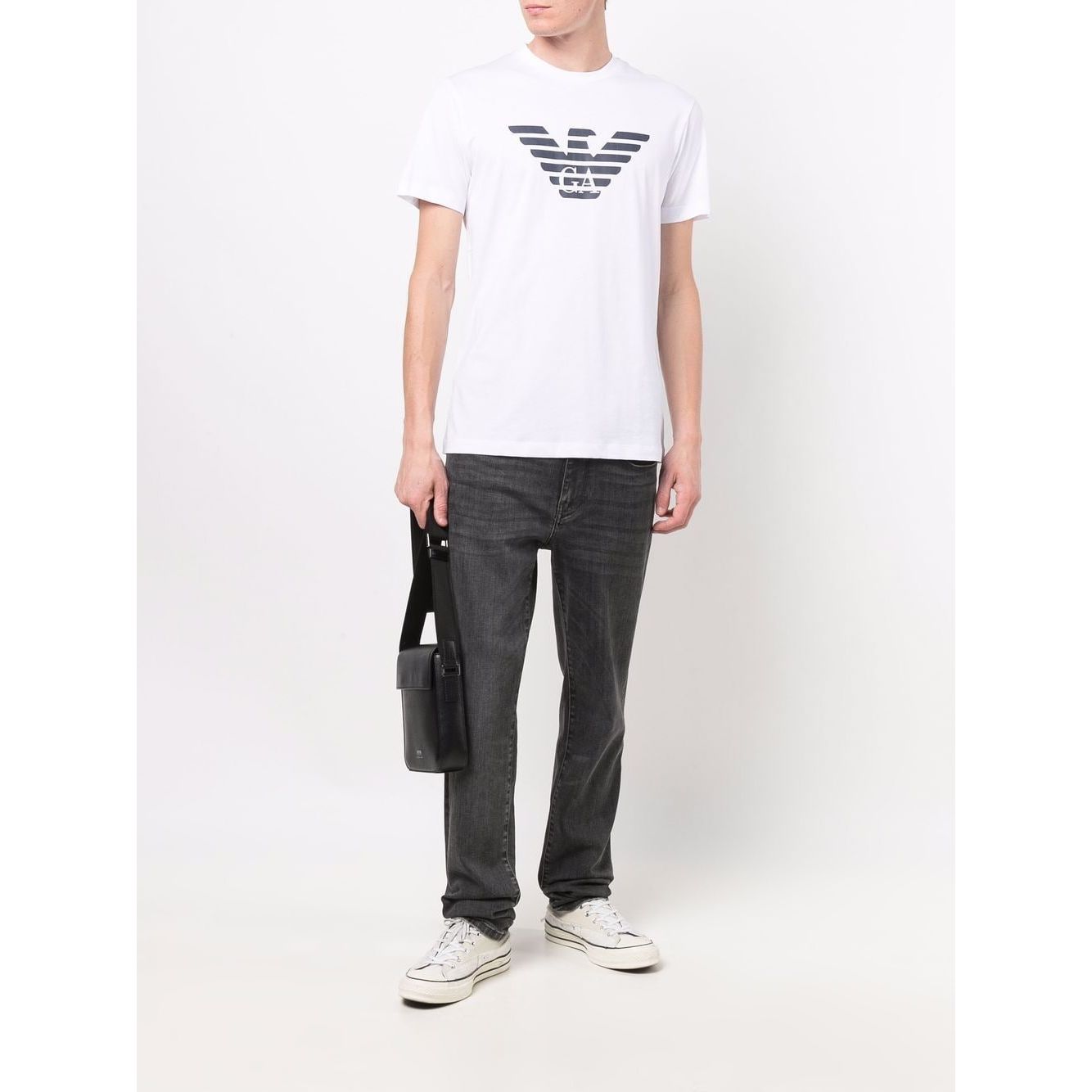 Emporio Armani T-shirts and Polos White Topwear Emporio Armani