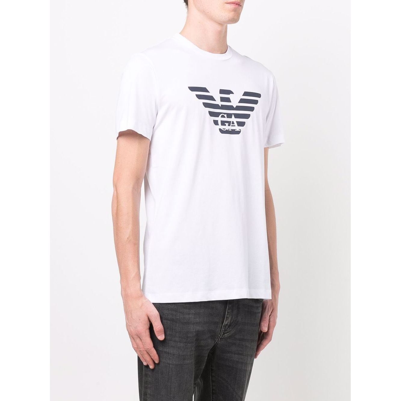 Emporio Armani T-shirts and Polos White Topwear Emporio Armani