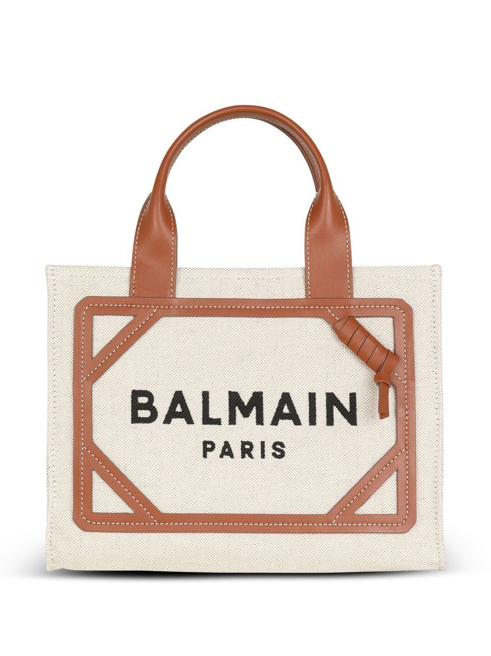 Balmain cotton blend canvas Bag Brown Shopper Balmain