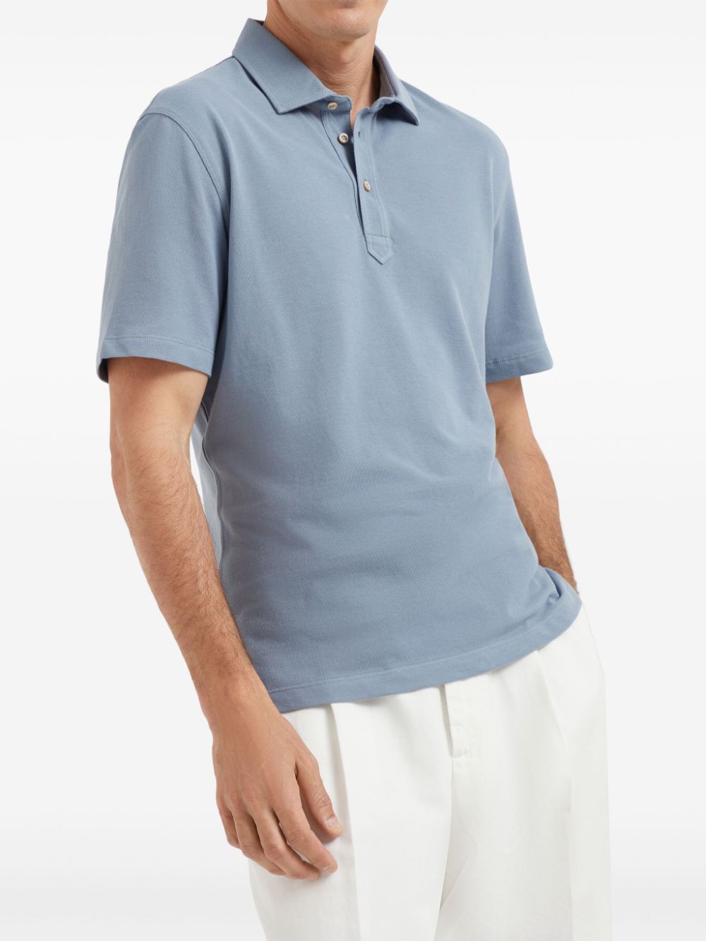 Brunello Cucinelli T-shirts and Polos Clear Blue Topwear Brunello Cucinelli