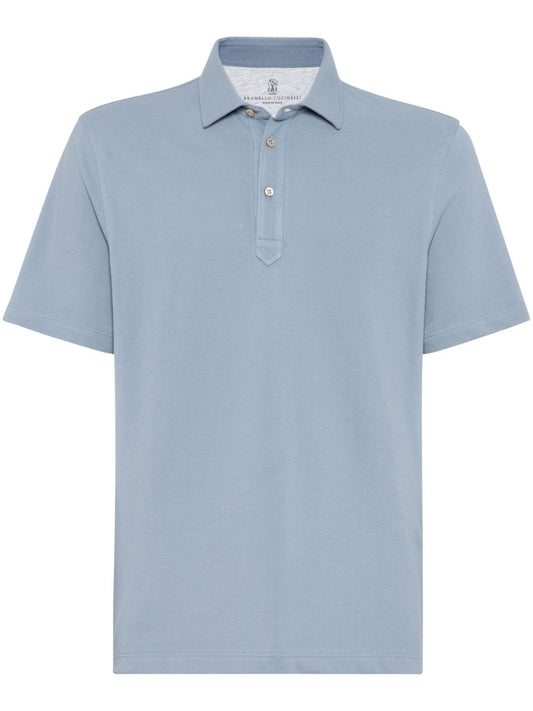 Brunello Cucinelli T-shirts and Polos Clear Blue Topwear Brunello Cucinelli