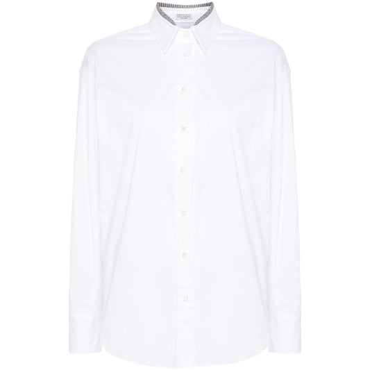 Brunello Cucinelli Shirts White Shirts Brunello Cucinelli White Smoke